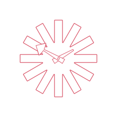 Objects Wall Clocks Nelson Asterisk Clock Editable Svg Line Art, Free Vectors File